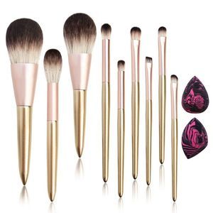 Makeup Brushes Professional Makeup Brushes Sets 9 Pcs Golden Make-up Brush Sets